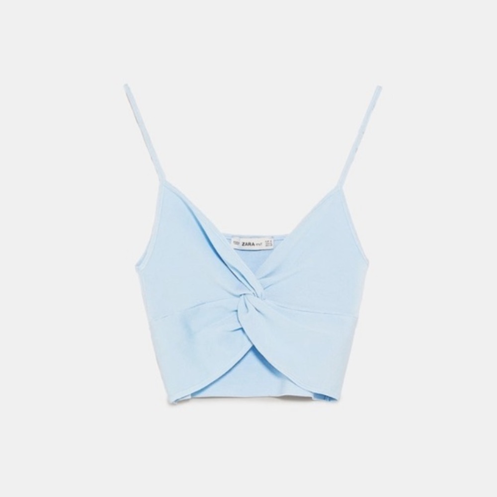 Zara twist crop top